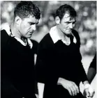  ??  ?? Brian Lochore, right, with great mate and fellow All Black Colin Meads.
