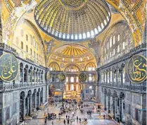  ??  ?? Spiritual landmark: Hagia Sophia was a place of worship but is now a museum