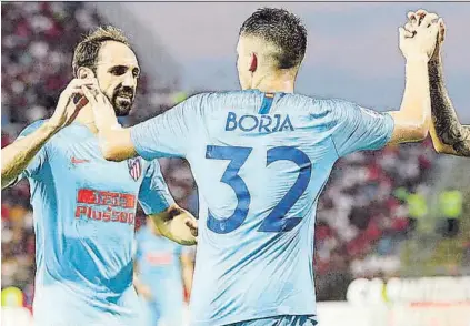  ?? FOTO: ATLETI ?? El gol de Borja Garcés dio la victoria al Atlético ante el Cagliari en el Cerdeña Arena