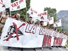  ?? Ansa ?? Da Roma a Torino Una manifestaz­ione No Tav