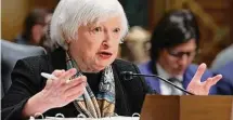  ?? Chip Somodevill­a/Getty Images ?? Treasury Secretary Janet Yellen sought to assure lawmakers and the public they “can feel confident” about their deposits.