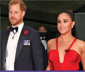  ?? Picture: GETTY ?? Controvers­ial: Harry and Meghan