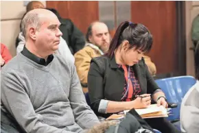  ?? MICHAEL SEARS / MILWAUKEE JOURNAL SENTINEL ?? Kevin Sasse sits in Milwaukee County Circuit Court for the preliminar­y hearing of the man charged with murdering his wife, Karen A. Simek, a food technologi­st killed as she entered her workplace on Milwaukee's near south side. The man charged with...