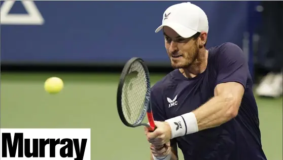  ??  ?? Andy Murray remained determined after his defeat to Felix Auger-Aliassime in the early hours of Friday morning