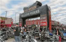  ?? Leslie Plaza Johnson / Contributo­r ?? About 250,000 motorcycli­sts were in Galveston on Saturday for the Lone Star Rally. Four riders died this week — two en route to the rally, one at the rally and another headed to the Causeway.