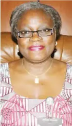  ??  ?? Acting NAFDAC D.G. Mrs Yetunde Oni