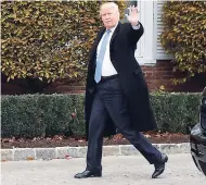  ?? AP ?? President-elect Donald Trump waves as he arrives at the Trump National Golf Club, Bedminster clubhouse in New Jersey. Thousands of high-school students from Seattle to Silver Spring, Maryland, have taken to the streets since Trump’s election to protest...