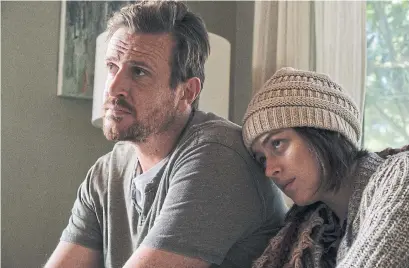  ?? CLAIRE FOLGER GRAVITAS VENTURES VIA THE ASSOCIATED PRESS ?? Jason Segel and Dakota Johnson star in "Our Friend," an honest depiction of illness and a family’s response to it.