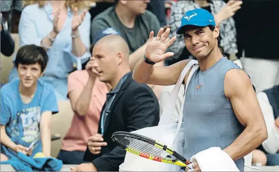  ?? VINCENT KESSLER / REUTERS ?? Nadal durante un entrenamie­nto en Roland Garros, ayer