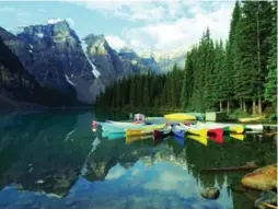  ??  ?? ALBERTA: Moraine Lake and the Valley of the Ten Peaks, Banff National Park.