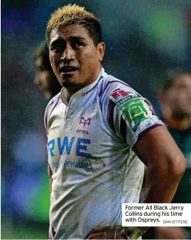  ?? DAN ISTITENE ?? Former All Black Jerry Collins during his time with Ospreys.