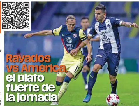  ?? MEXSPORT ?? Triunfo.
La última ocasión que ambos equipos se midieron, Rayados se impuso por 3-1 ante el América. /