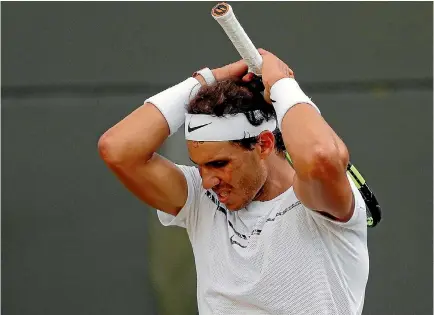  ?? MATTHEW CHILDS / REUTERS ?? Rafael Nadal rues a lost point against Gilles Muller.