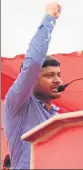  ?? HT PHOTO ?? Student leader Kanhaiya Kumar at Hussainiwa­la near Ferozepur on Tuesday.