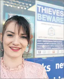  ??  ?? REFORMED: Ex-shoplifter Farrah helps to stop thieves