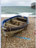  ?? ?? The original photograph at Selsey, used for the boat reference in this demonstrat­ion