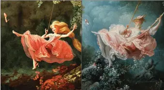  ?? ?? Rapunzel from Disney’s Tangled (2010) and Fragonard’s The Swing