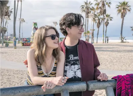  ?? SUZANNE HANOVER/NETFLIX ?? Mickey, played by Gillian Jacobs, left, and Gus, played by Paul Rust star in the Netflix series Love.