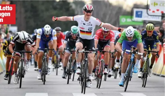  ?? FOTO BELGA ?? Greipel behaalde zijn derde overwinnin­g van het seizoen.