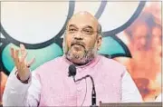  ?? ARUN SHARM/HT FILE ?? BJP chief Amit Shah exuded confidence that the NDA will win a two-third majority in Bihar polls