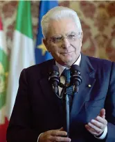  ??  ?? Al Colle Sergio Mattarella, 76 anni, capo dello Stato