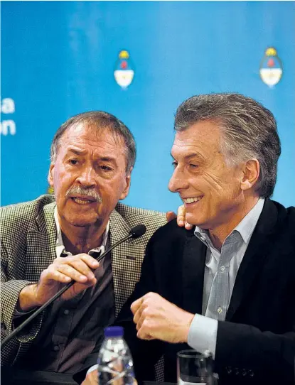  ?? (RAMIRO PEREYRA) ?? Contrapunt­o. Schiaretti y Macri no se pusieron de acuerdo en el tema de los impuestos.