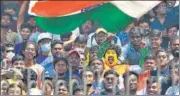  ?? BCCI ?? Throwing caution to the wind, crowds shunned masks and social-distancing norms at the MA Chidambara­m stadium.