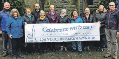 ?? ?? The special songs of praise service will celebrate 200 years of worship on the site of Kilmore and Oban Parish Church in Glencruitt­en Road.