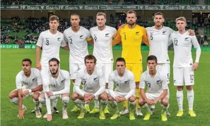  ?? Images/LightRocke­t/Getty Images ?? New Zealand pose for a photo before the internatio­nal friendly against the Republic of Ireland in Dublin in 2019. Photograph: SOPA