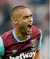  ??  ?? Winston Reid celebrates his late winner for West Ham.