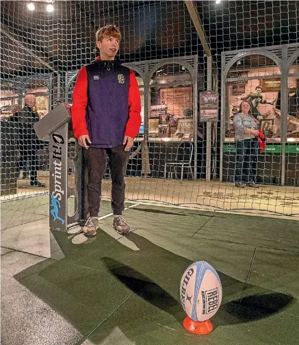  ?? PHOTO: MURRAY WILSON/FAIRFAX NZ ?? Lions rugby supporter Charlie Worth at the New Zealand Rugby Museum.