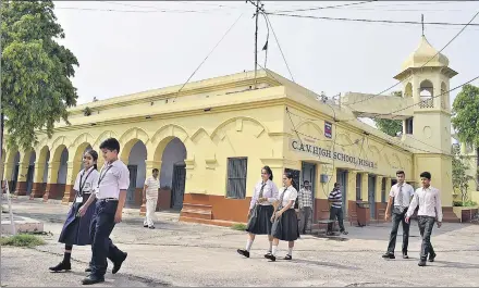  ?? SIKANDER SINGH CHOPRA/HT ?? Started as an allboys school, which admitted 1,200 students till a few years ago, the institutio­n is coeducatio­nal today and admits 700 children.