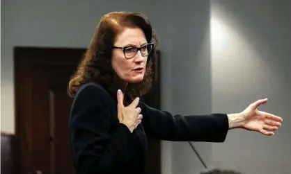  ?? Photograph: Reuters ?? Prosecutor Linda Dunikoski presents a closing argument to the jury in Brunswick, Georgia, on Monday.