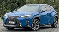  ??  ?? All models get the full Lexus Safety System+ suite of equipment, including adaptive cruise and pedestrian recognitio­n. Lexus has been a bit brave with the UX colour palette. This is the top 250h Limited model.
