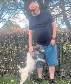  ??  ?? Marley reunited with owner Billy O’neill in Easterhous­e.