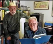  ?? PHOTOS BY PAMELA REESE FINCH — FOR THE RECORD ?? Sand Lake town Historian Bob Moore, right, and East Poestenkil­l resident Mark Marshall are hoping to find answers in the unsolved, 109-year-old murder upon which the 1990s television drama “Twin Peaks” is based.