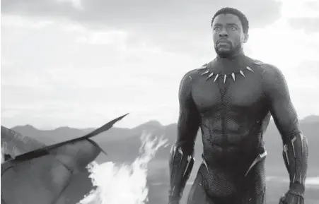  ?? MARVEL STUDIOS / DISNEY ?? Chadwick Boseman in a scene from Black Panther. Boseman plays T’Challa, an African king, whose adventures centre around his futuristic homeland of Wakanda.