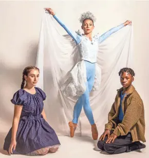 ?? JOHN RAY ?? Sophia Spiess, Erika Alloway and Sincere Rose-cohen will perform in Columbus Dance Theatre's “Wonderment” Dec. 18 at the Riffe Center's Davidson Theatre.