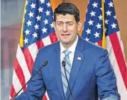  ?? [AP PHOTO] ?? House Speaker Paul Ryan, R-Wis., takes questions from reporters June 7 on Capitol Hill in Washington.