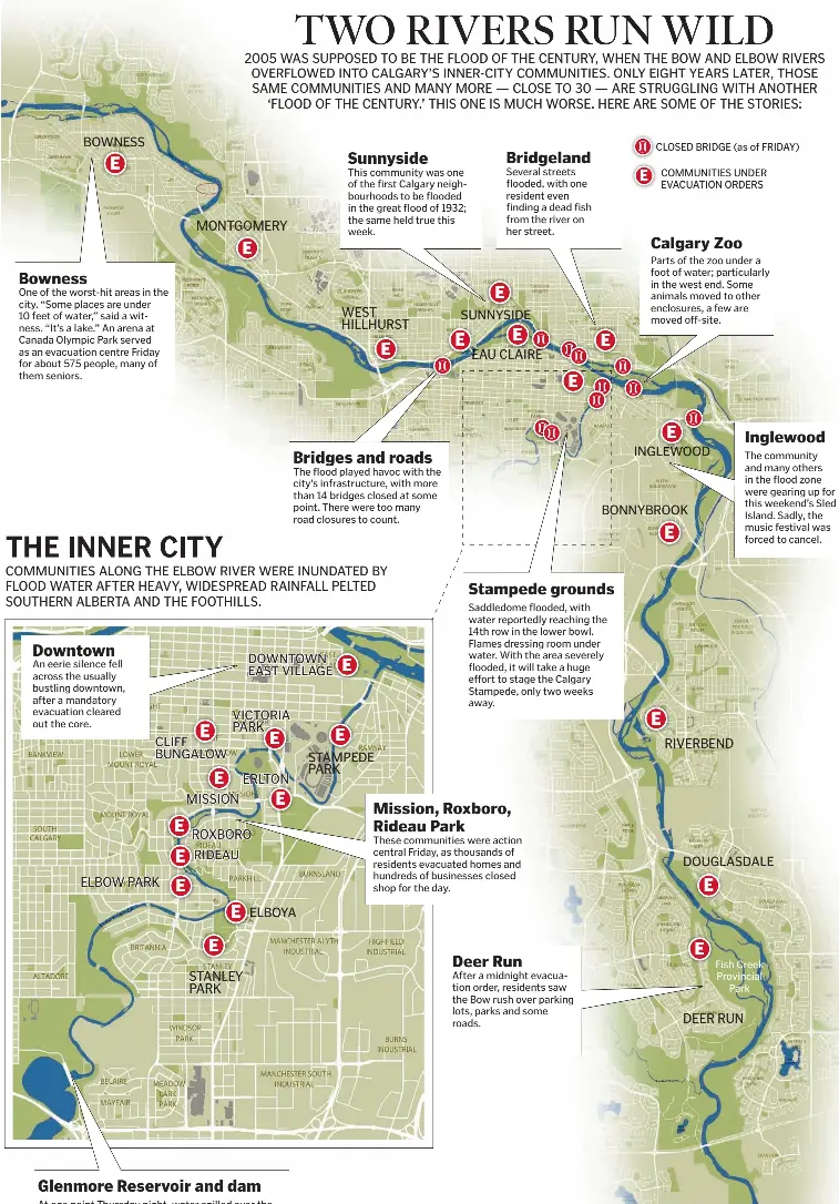 Elbow River Calgary Map Maps And Photos. - Pressreader