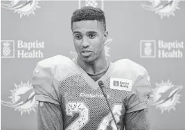  ?? AL DIAZ adiaz@miamiheral­d.com ?? The Dolphins face a decision on cornerback Byron Jones, who is on the physically-unable-to-perform list and might have to be put on the reserve/PUP list.