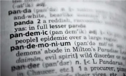  ?? Photograph: Jenny Kane/AP ?? Pandemic ‘probably isn’t a big shock’, said Peter Sokolowski, editor at large for Merriam-Webster.