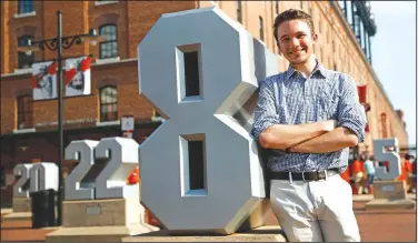  ?? AP/PATRICK SEMANSKY ?? Charlie Young, an intern in the Baltimore Orioles' analytics department, is a self-described baseball geek and a student at the University of Illinois.