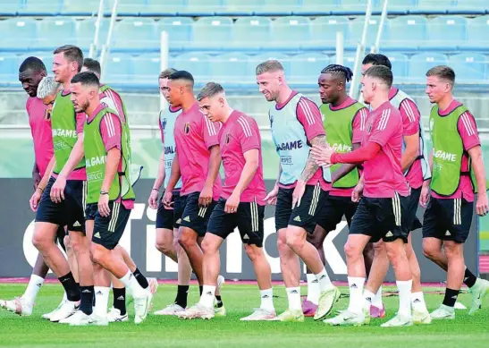  ?? AP ?? Los hermanos Hazard, en un entrenamie­nto de la selección belga durante la Eurocopa