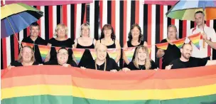  ??  ?? Llanelli Pride committee including chair Paul Francis (first row, centre) and vice-chair Tracy Keddie (first row, centre right).