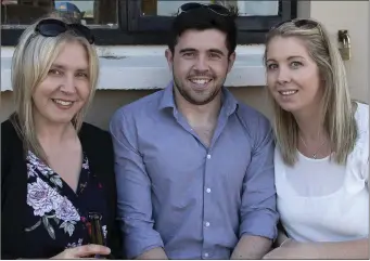  ??  ?? Gillian Doyle, Elliott Malone and Emma Hyland at the races on Wednesday.