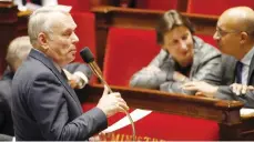  ?? — AFP ?? French Foreign Minister Jean-Marc Ayrault speaks during a session of questions to the government at the French National Assembly in Paris on Wednesday.