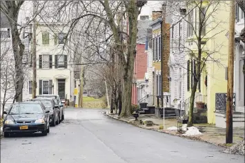  ?? Paul Buckowski / Times Union ?? The Stockade area of Schenectad­y is one of the sites included among the Schenectad­y County Historical Society's spring walking tours, which begin Wednesday.