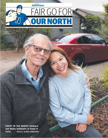  ?? Picture: GLENN FERGUSON ?? HAPPY IN THE NORTH: Diethard and Malou Kuhlmann at home in Corio.