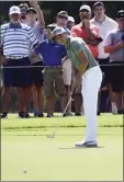  ?? AP photo ?? Rickie Fowler misses a putt for birdie on the second hole Thursday.